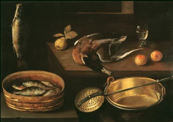 Nature morte avec poisson et canard